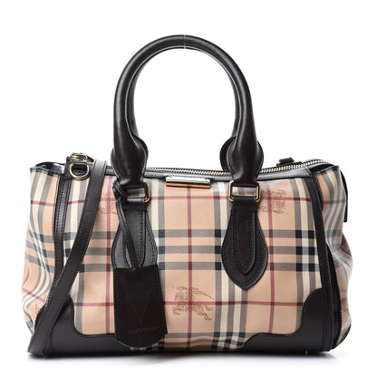 Burberry Haymarket Check Small Gladstone Chocolate 1 of 11