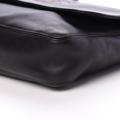 Chanel Calfskin CC Tassel Shoulder Flap Bag Dark Brown 10 of 12