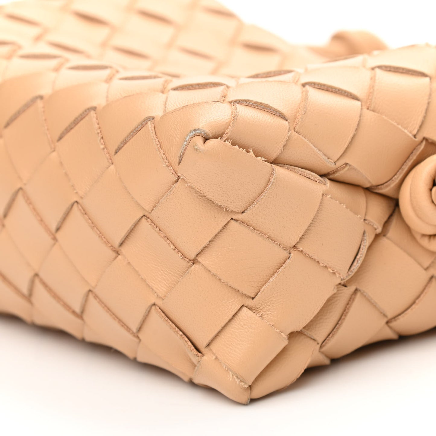 Nappa Intrecciato Mini Loop Camera Bag Almond