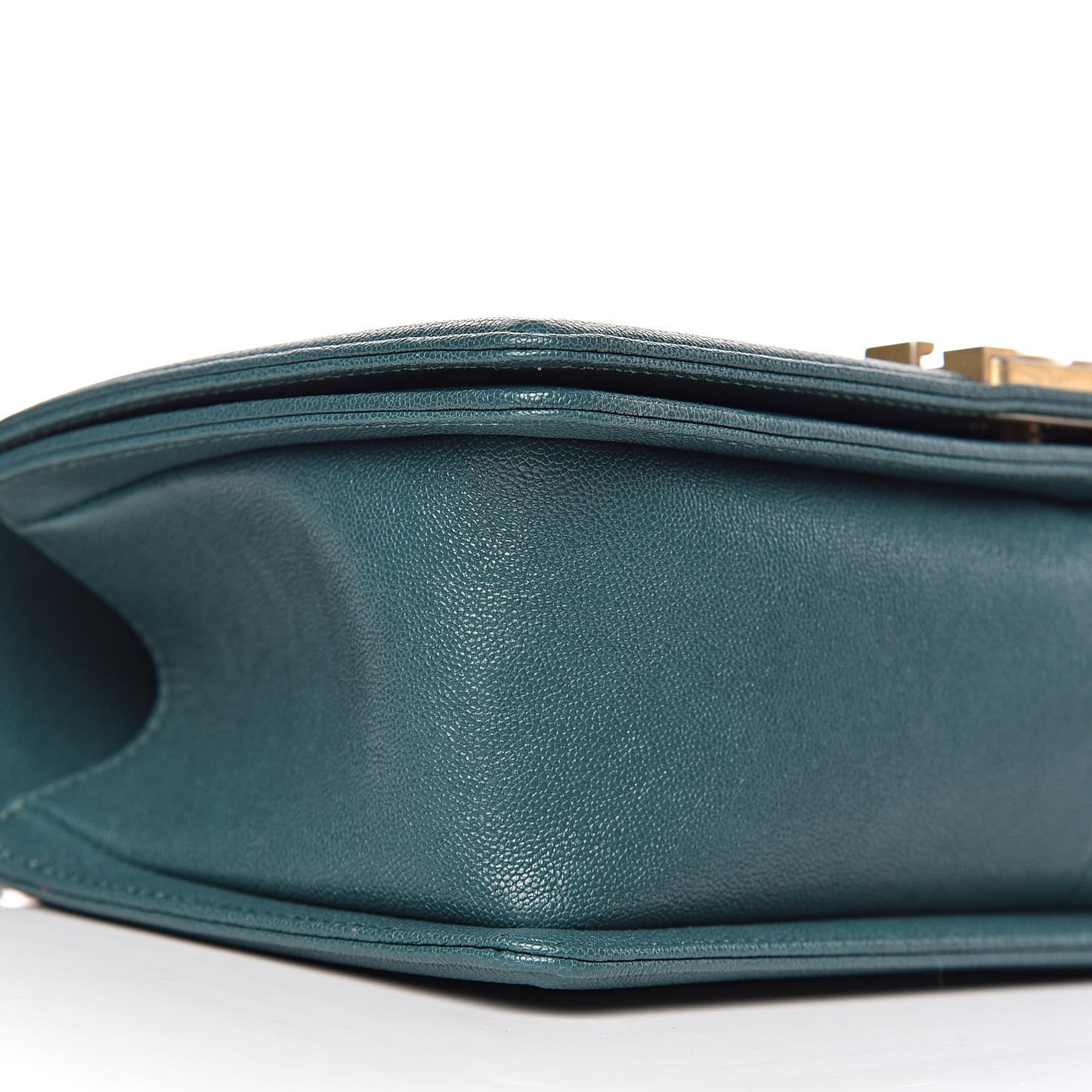 Caviar Quilted Medium Boy Flap Dark Green