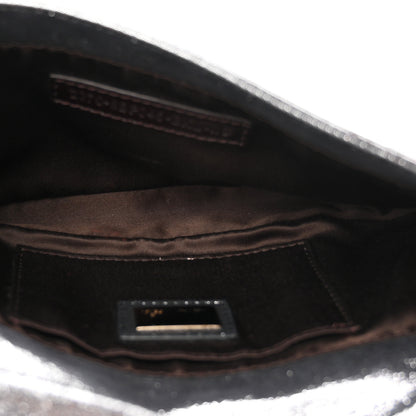 Fendi Metallic Calfskin Mia Pochette Silver 5 of 10