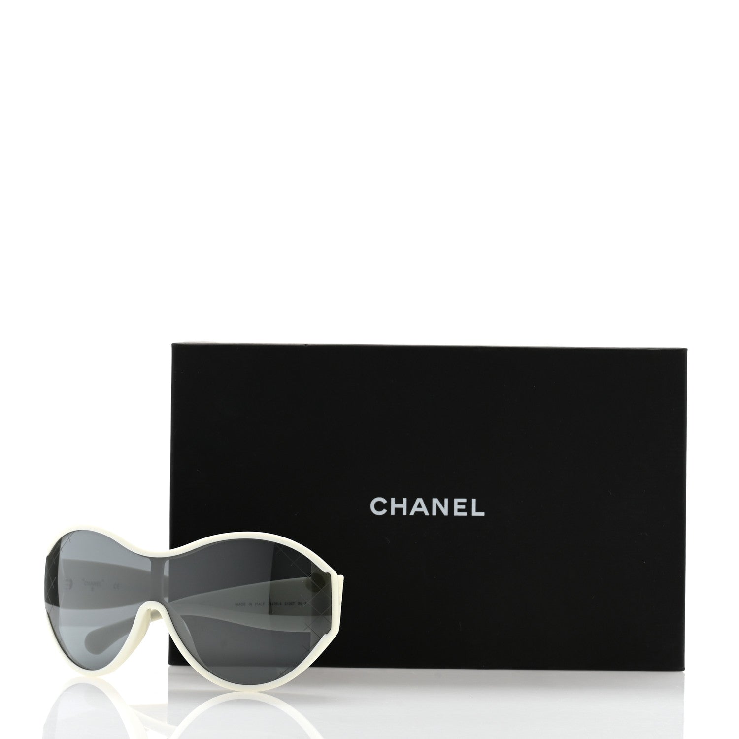 Chanel Acetate Shield Sunglasses 71476-A White 8 of 8