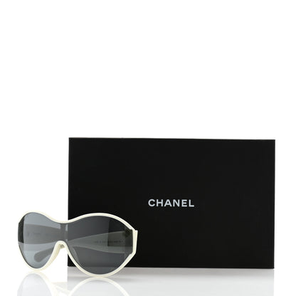 Chanel Acetate Shield Sunglasses 71476-A White 8 of 8