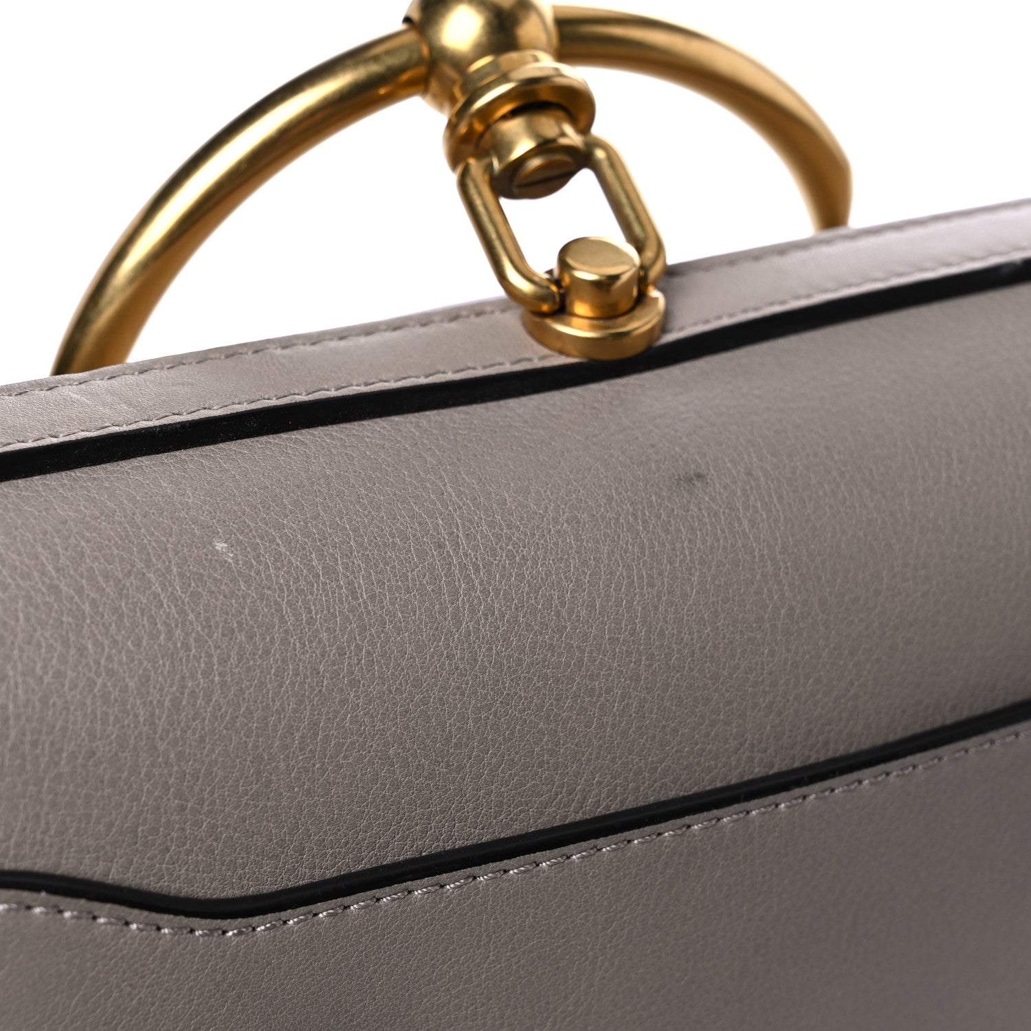 Chloe Calfskin Suede Medium Nile Bracelet Bag Motty Grey 17 of 19