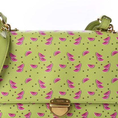 Prada Saffiano Watermelon Print Shoulder Bag Erba 9 of 9