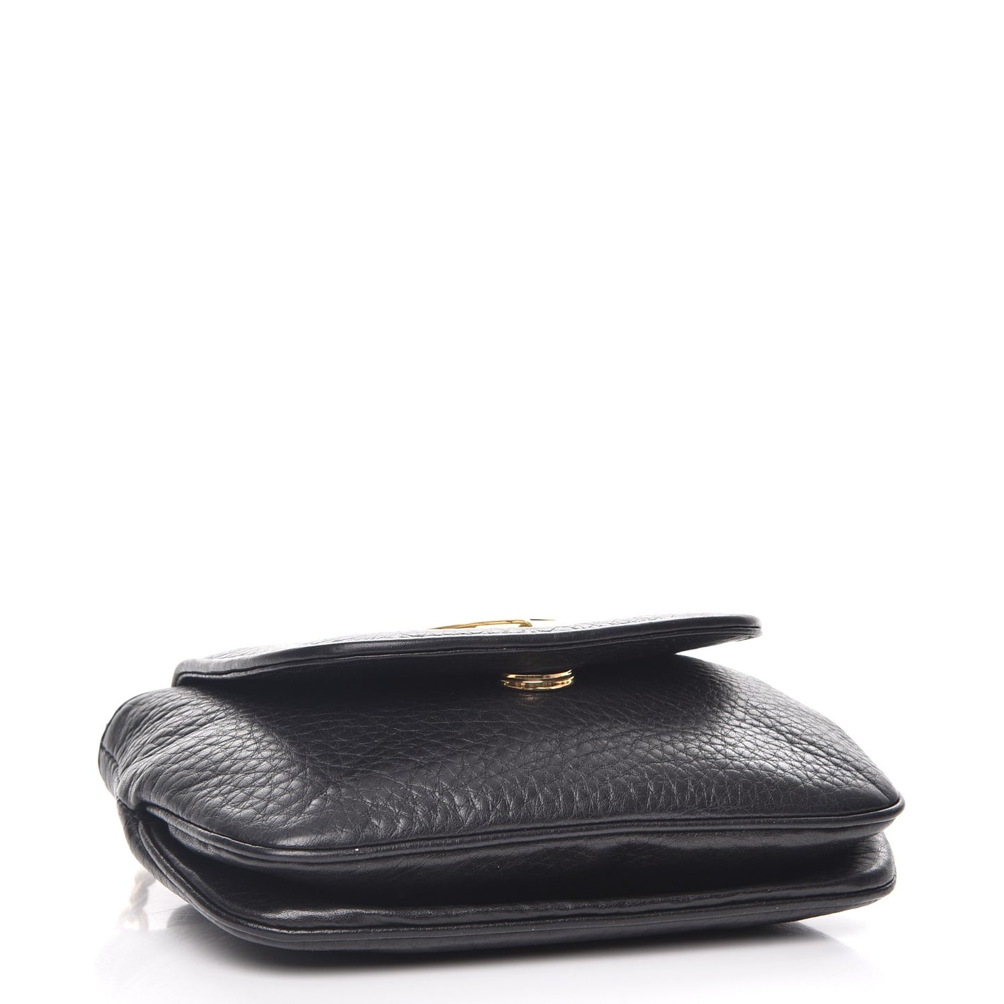 Pebbled Calfskin Small 1973 Chain Shoulder Bag Black