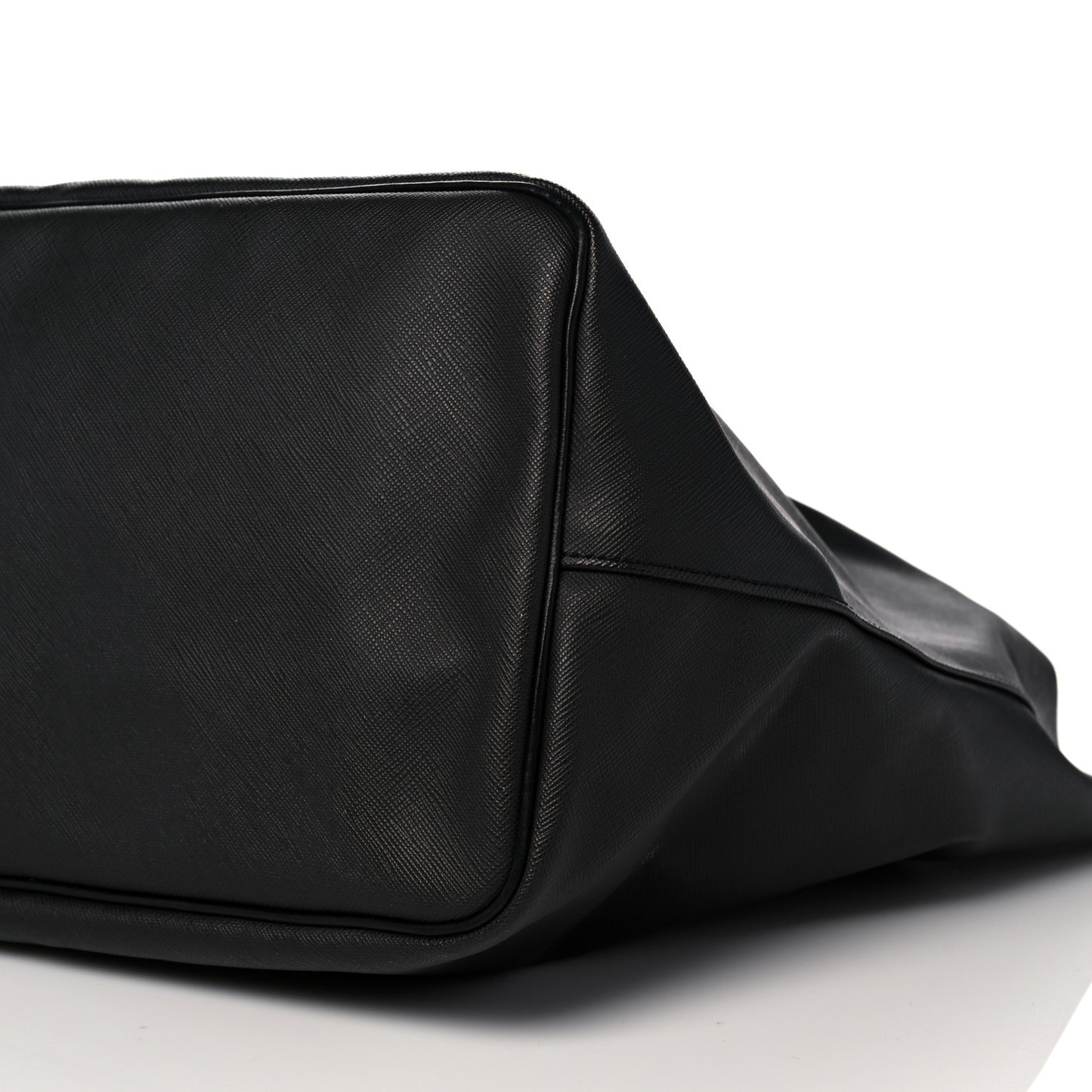 Textured Coated Canvas Rottweiler Pint Large Antigona Tote Black