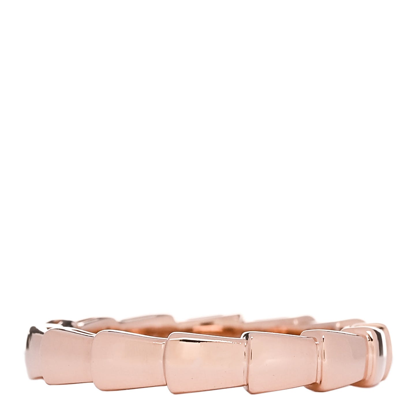 18K Rose Gold Serpenti Viper Band Ring 53 6.5