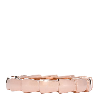 Bulgari 18K Rose Gold Serpenti Viper Band Ring 53 6.5 1 of 6