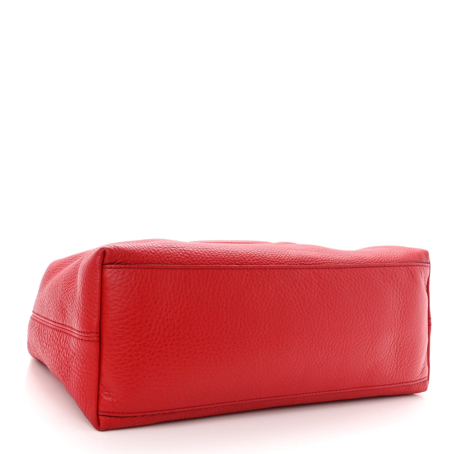 Pebbled Calfskin Medium Soho Chain Shoulder Bag Tabasco Red