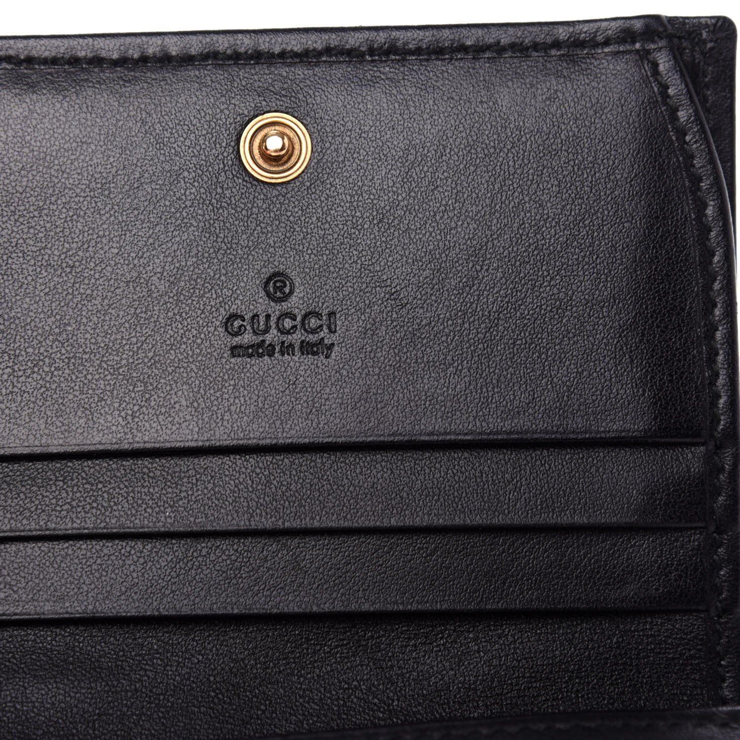 Gucci Calfskin Matelasse GG Marmont Card Case Wallet Black 6 of 7