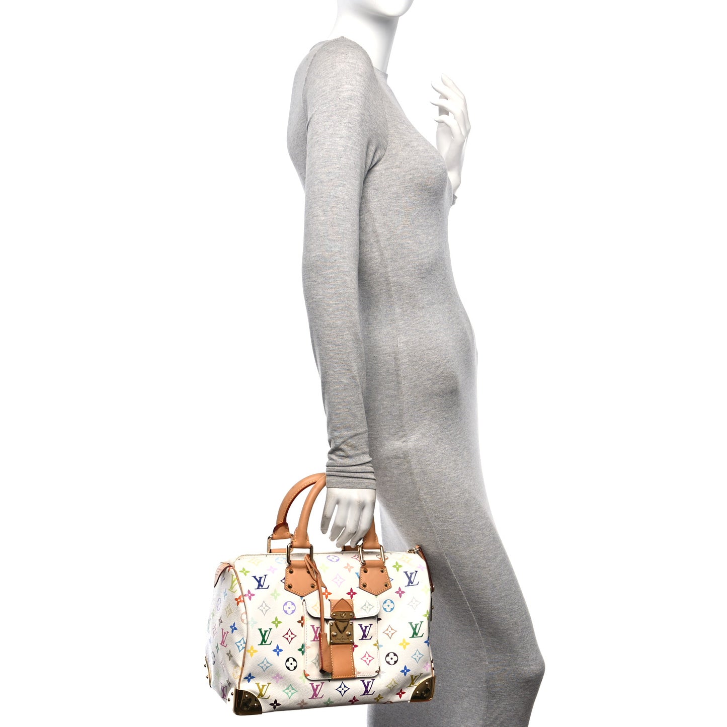 Monogram Multicolor Speedy 30 White