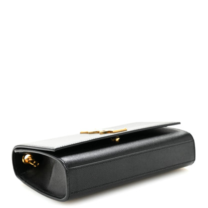 Saint Laurent Grain De Poudre Small Monogram Kate Satchel Black 4 of 10