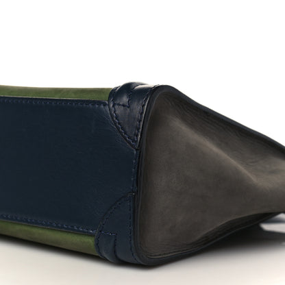 Celine Nubuck Smooth Calfskin Nano Tri-Color Luggage Green 8 of 8