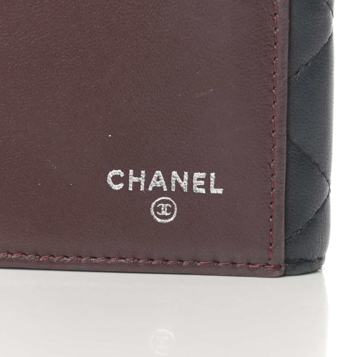 Lambskin Quilted Long Flap Wallet Black