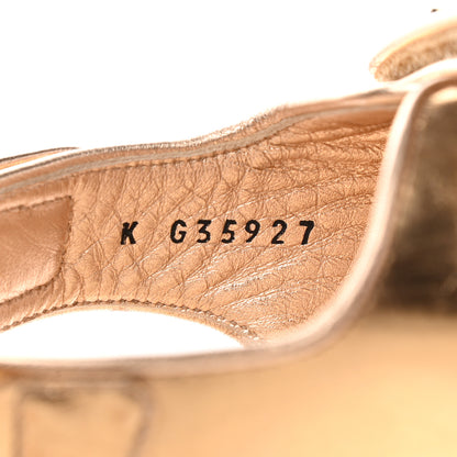 Chanel Metallic Laminated Calfskin Velcro Dad Sandals 39.5 Golden 8 of 9