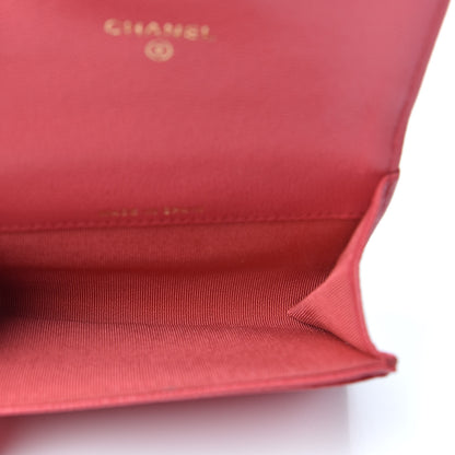 Chanel Caviar Quilted Flap Card Holder Dark Pink 4 of 8