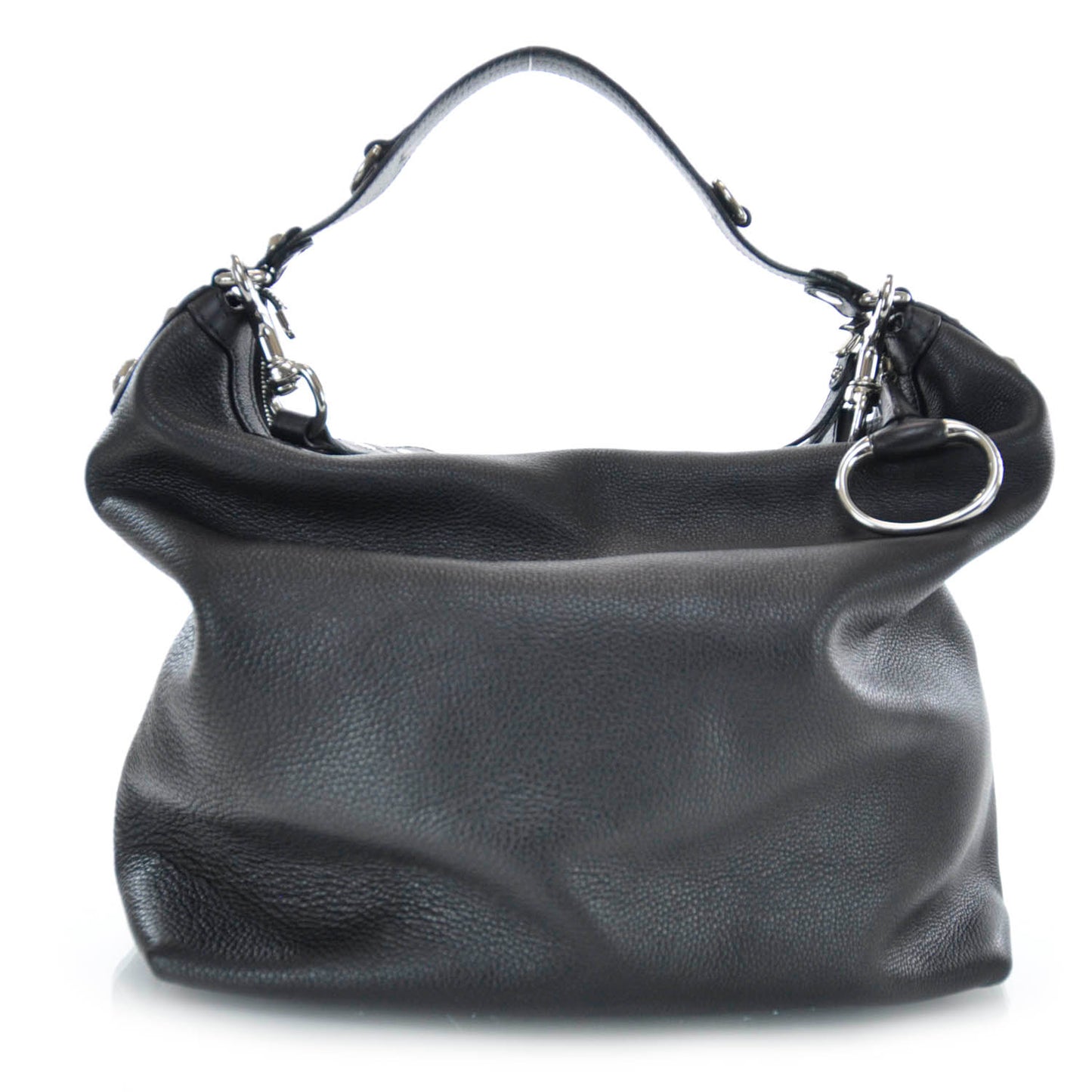 Leather Icon Bit Hobo Black