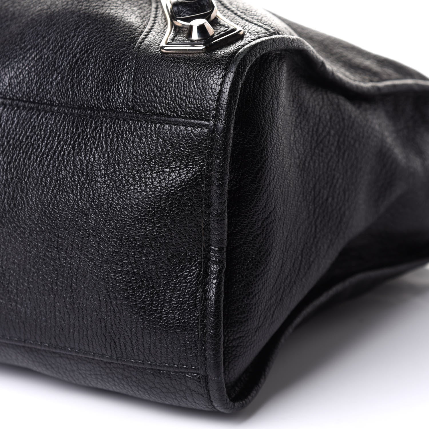 Balenciaga Chevre Silver Metallic Edge Hardware City Black 10 of 11