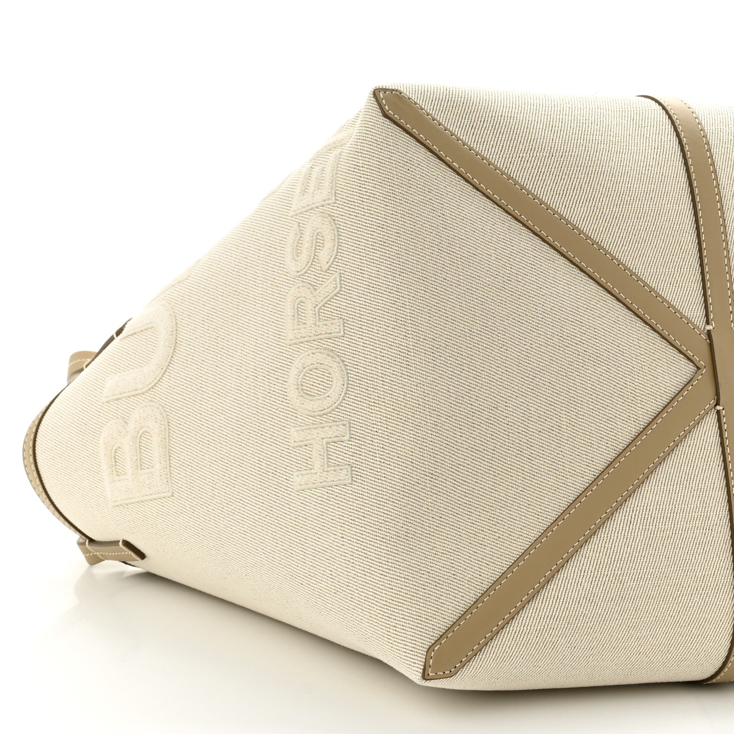 Burberry Cotton Canvas Mini Logo Horseferry Tote Bag Off White 9 of 10
