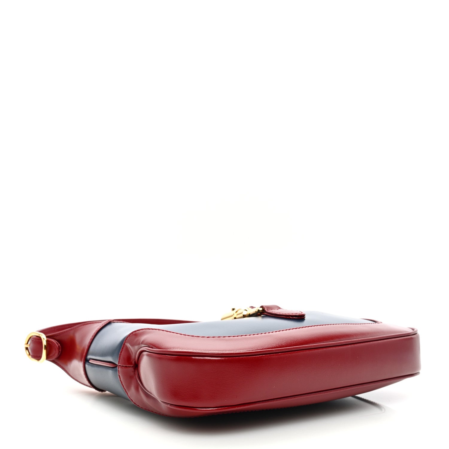 Gucci Boarded Dyana Lux Calfskin Bi-Color Small Jackie 1961 Hobo Burgundy Navy 4 of 9