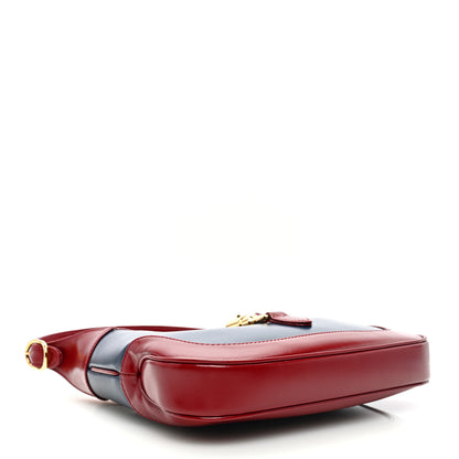 Gucci Boarded Dyana Lux Calfskin Bi-Color Small Jackie 1961 Hobo Burgundy Navy 4 of 9