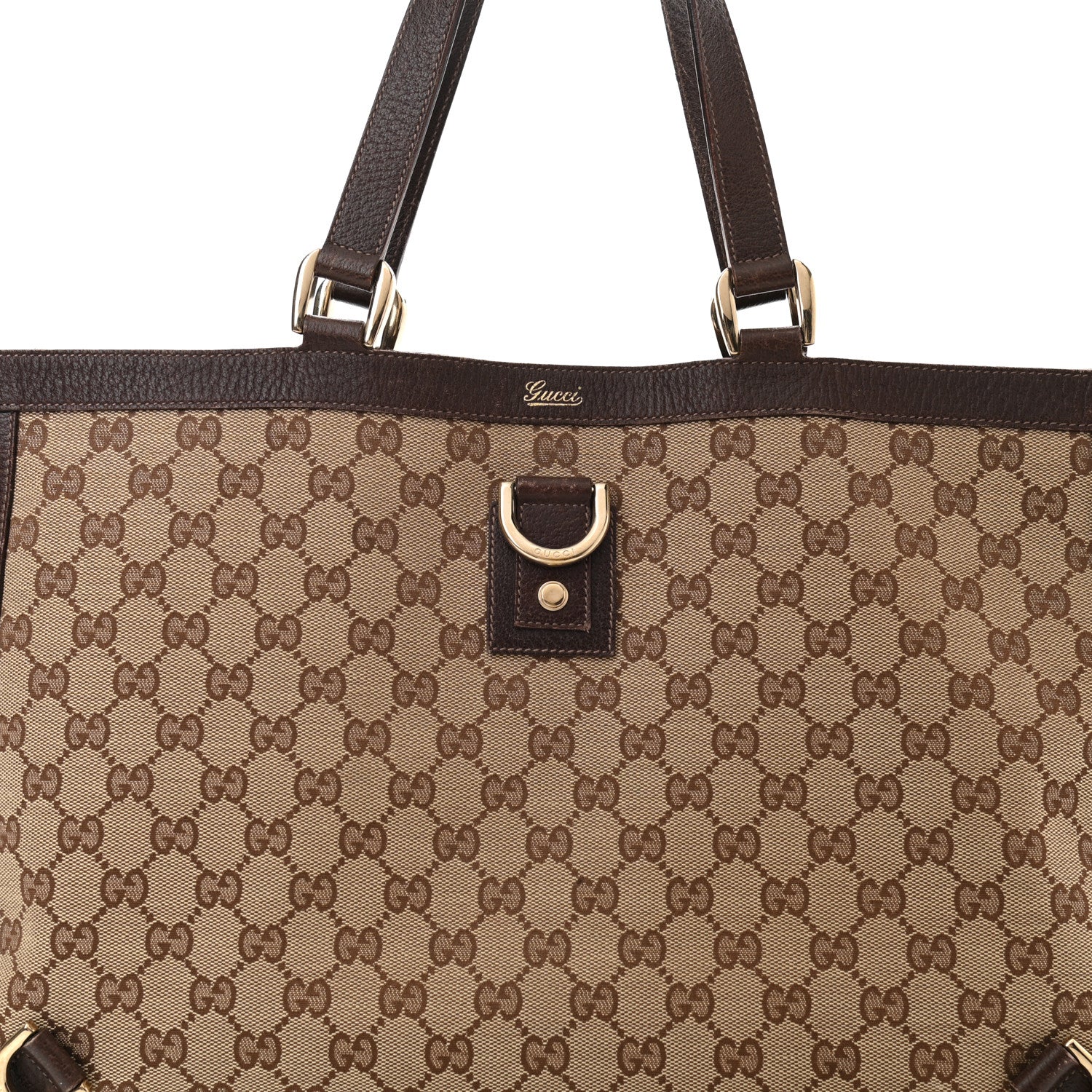 Gucci Monogram Large Abbey Tote Dark Brown 8 of 12