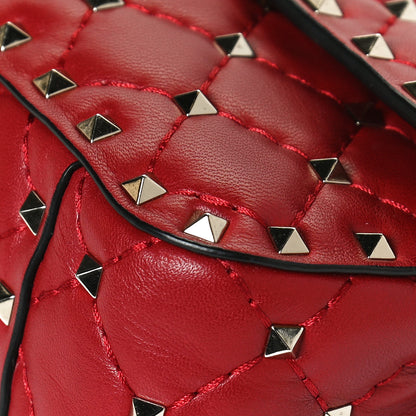 Valentino Garavani Nappa Small Rockstud Spike Shoulder Bag Rosso Valentino 9 of 10