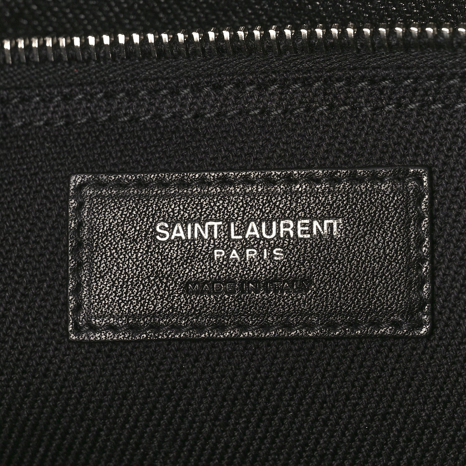 Saint Laurent Linen Calfskin Rive Gauche Tote Black 6 of 8
