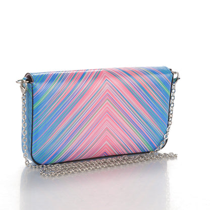 Louis Vuitton Epi Tropical Pochette Felicie Blue Rose 3 of 8