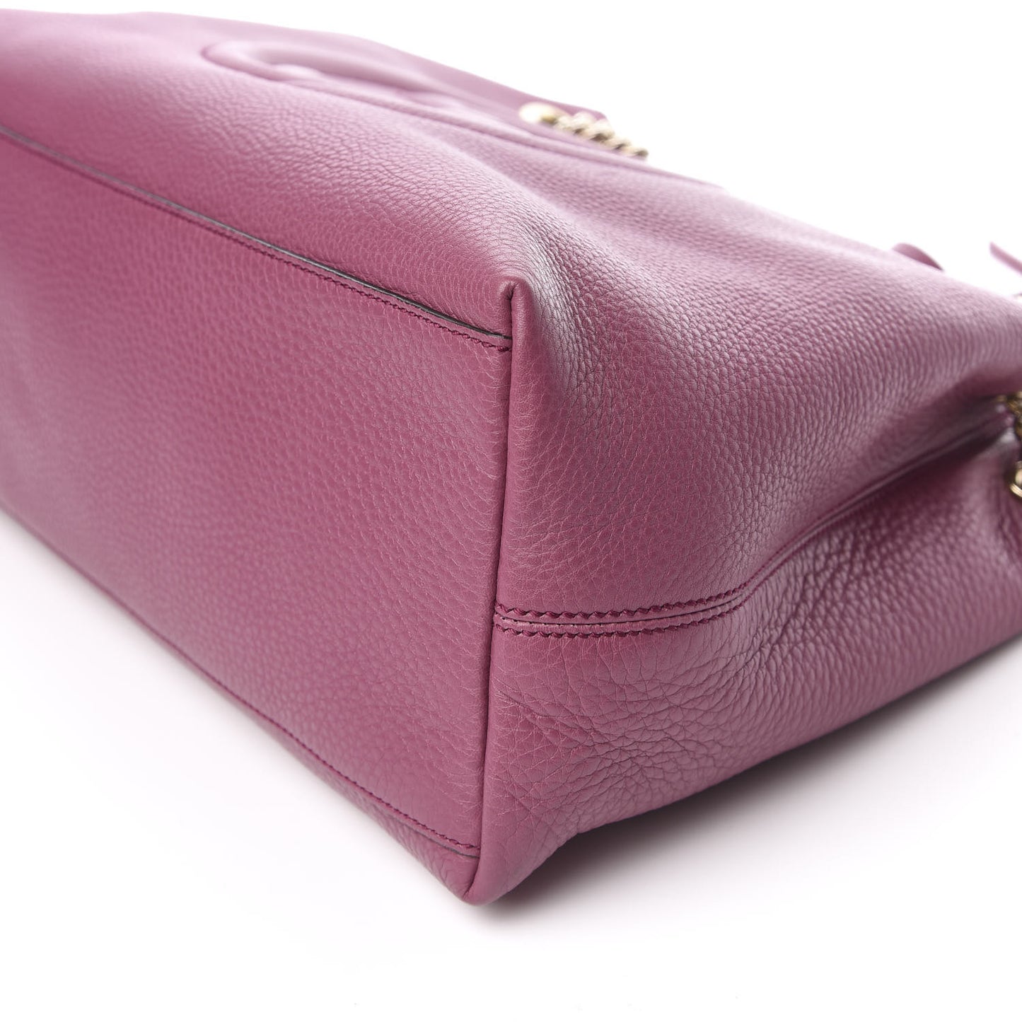 Pebbled Calfskin Medium Soho Chain Shoulder Bag Peonia Flower