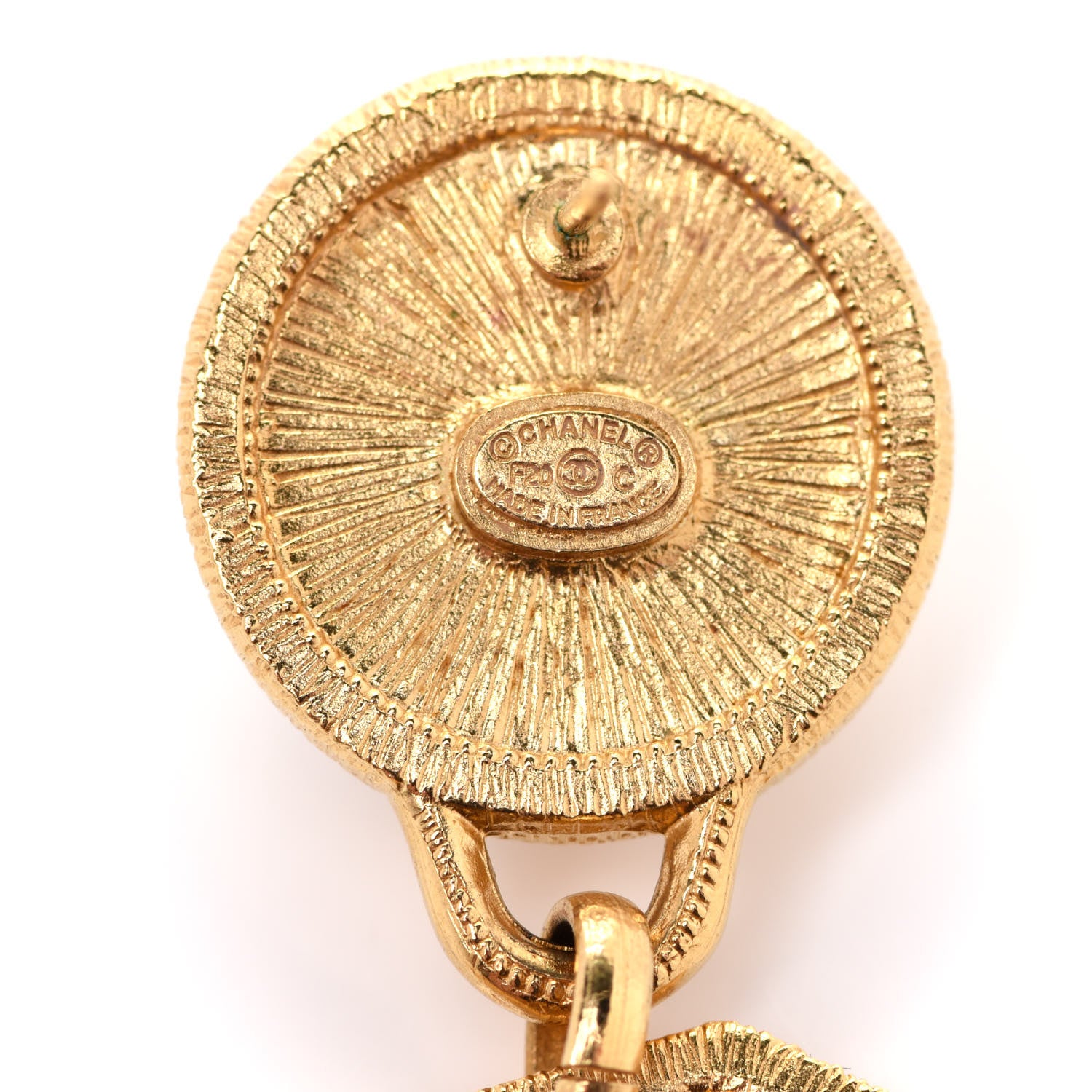 Chanel Pearl CC Tags Drop Earrings Gold 4 of 5