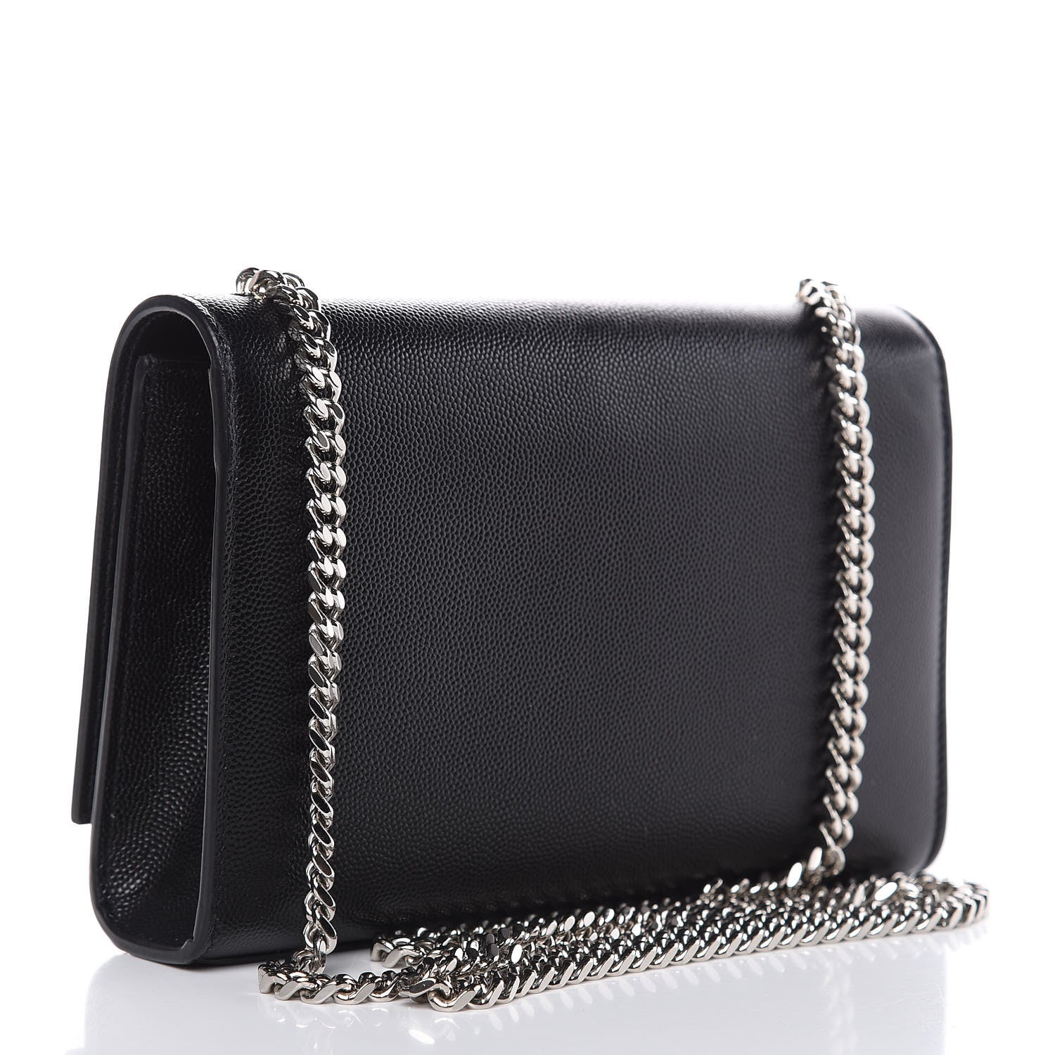 Saint Laurent Grain De Poudre Small Monogram Kate Satchel Black 3 of 10