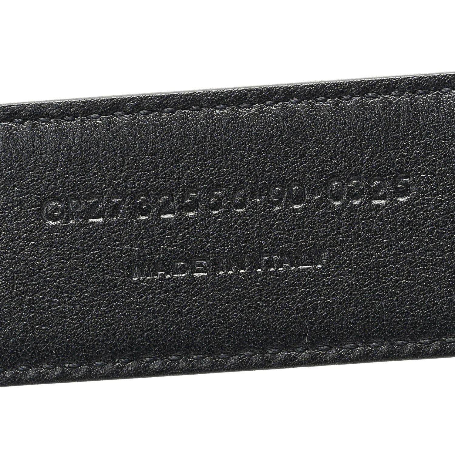 Saint Laurent Smooth Calfskin Lacquered La 66 Buckle Belt 90 36 Black 4 of 5