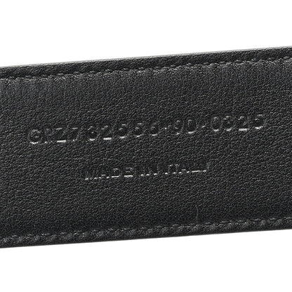 Saint Laurent Smooth Calfskin Lacquered La 66 Buckle Belt 90 36 Black 4 of 5