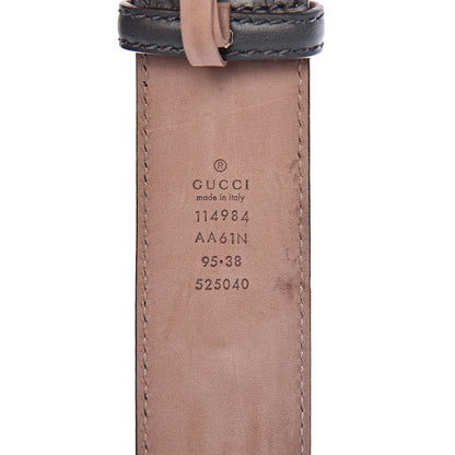 Gucci Guccissima Interlocking G Belt 95 38 Dark Grey 4 of 7