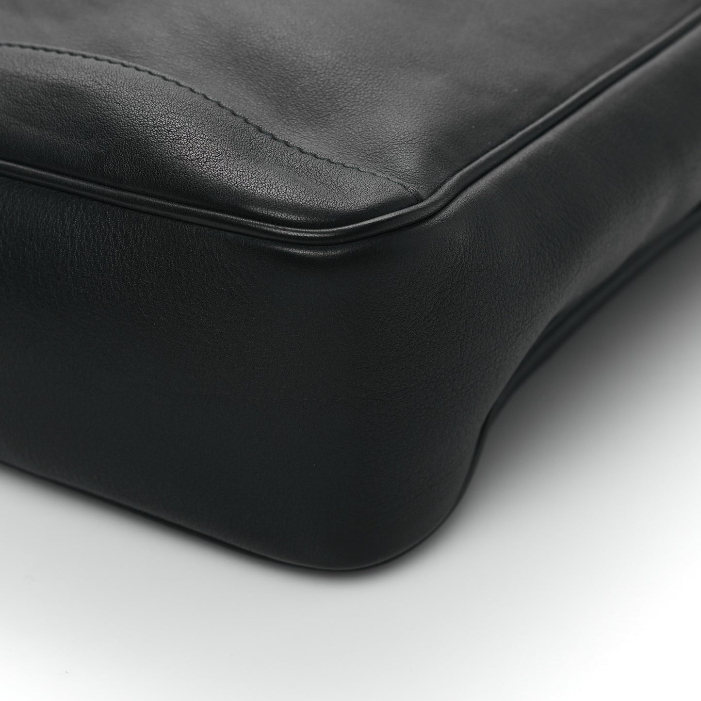 Veau Soyeux Perforated Blackout City Briefcase Black