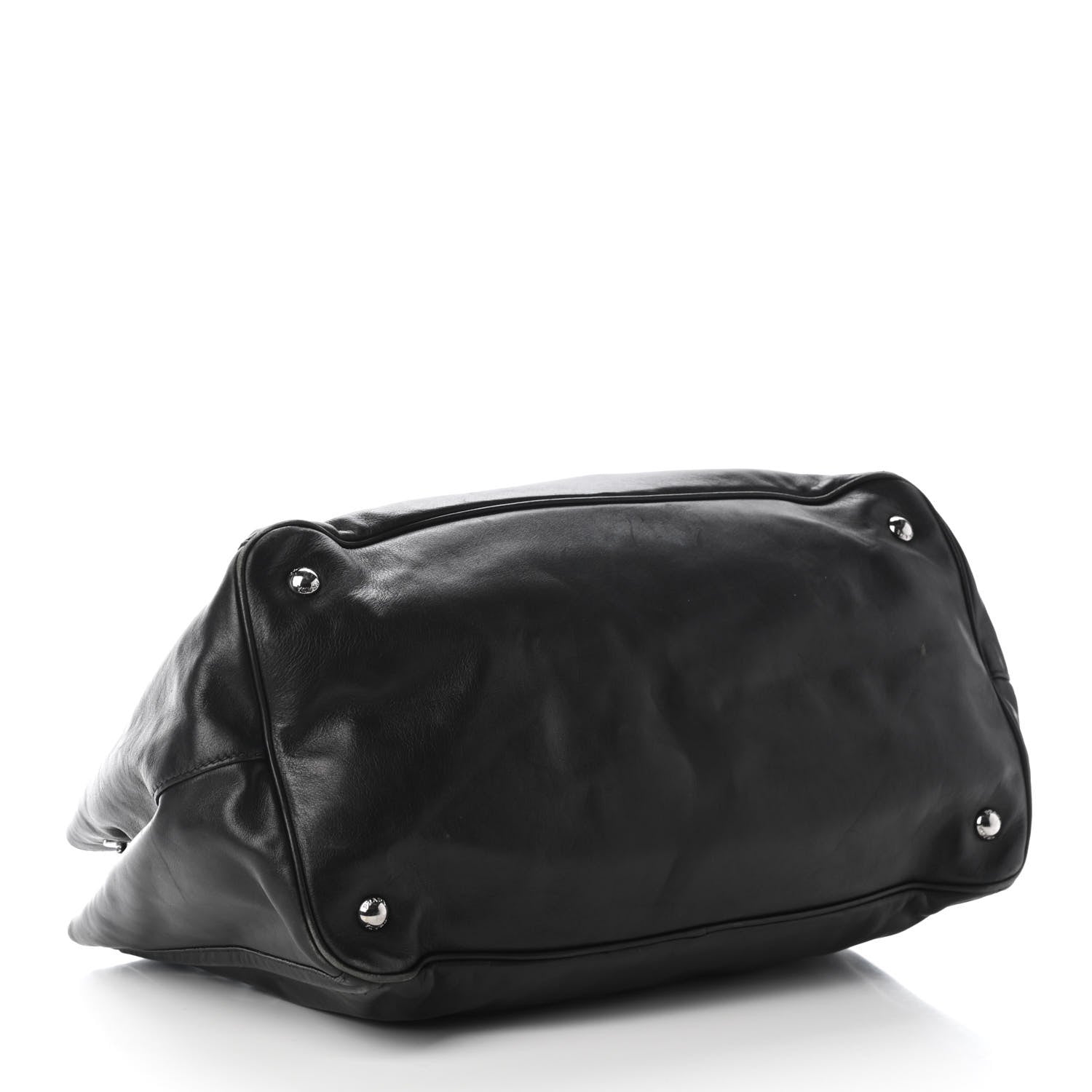 Prada Soft Calf Satchel Black 3 of 11