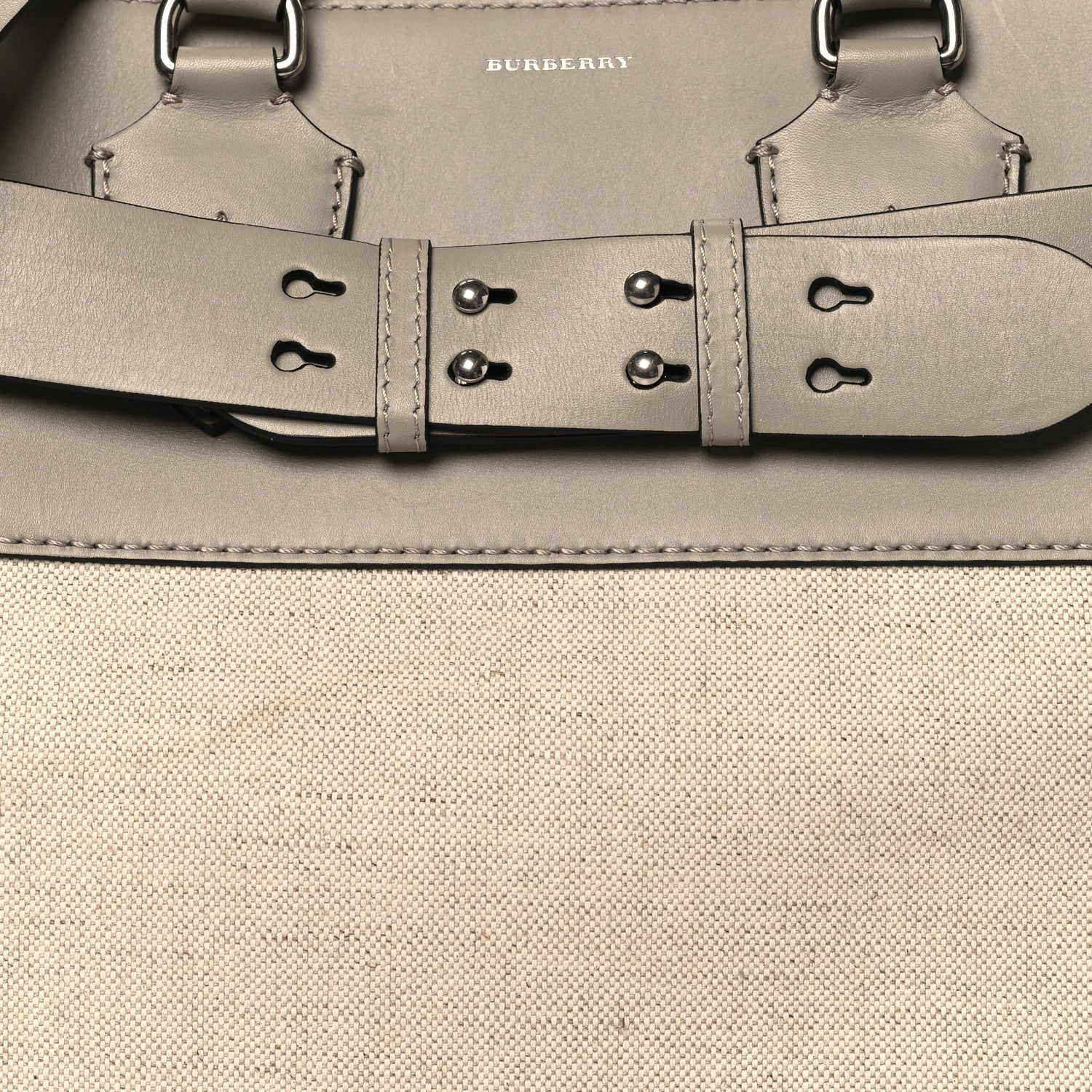 Burberry Canvas Calfskin Medium Belt Bag Mineral Grey 6 of 9
