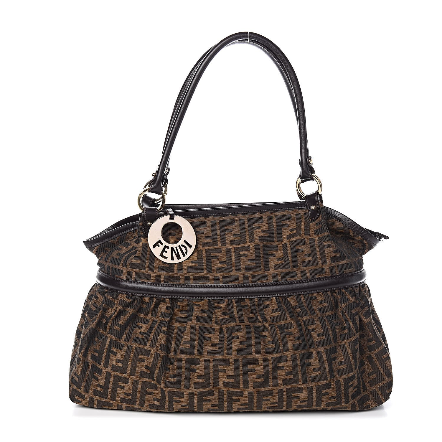 Fendi Zucca Large Chef Shopper Tote Tobacco 1 of 9