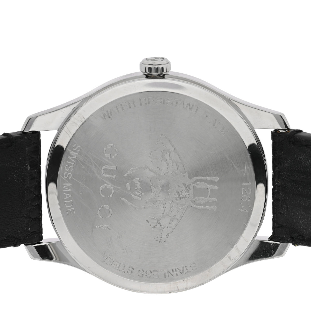 Gucci Stainless Steel Lizard 36mm G-Timeless Moonphase Star Planet Quartz Watch Black 4 of 5