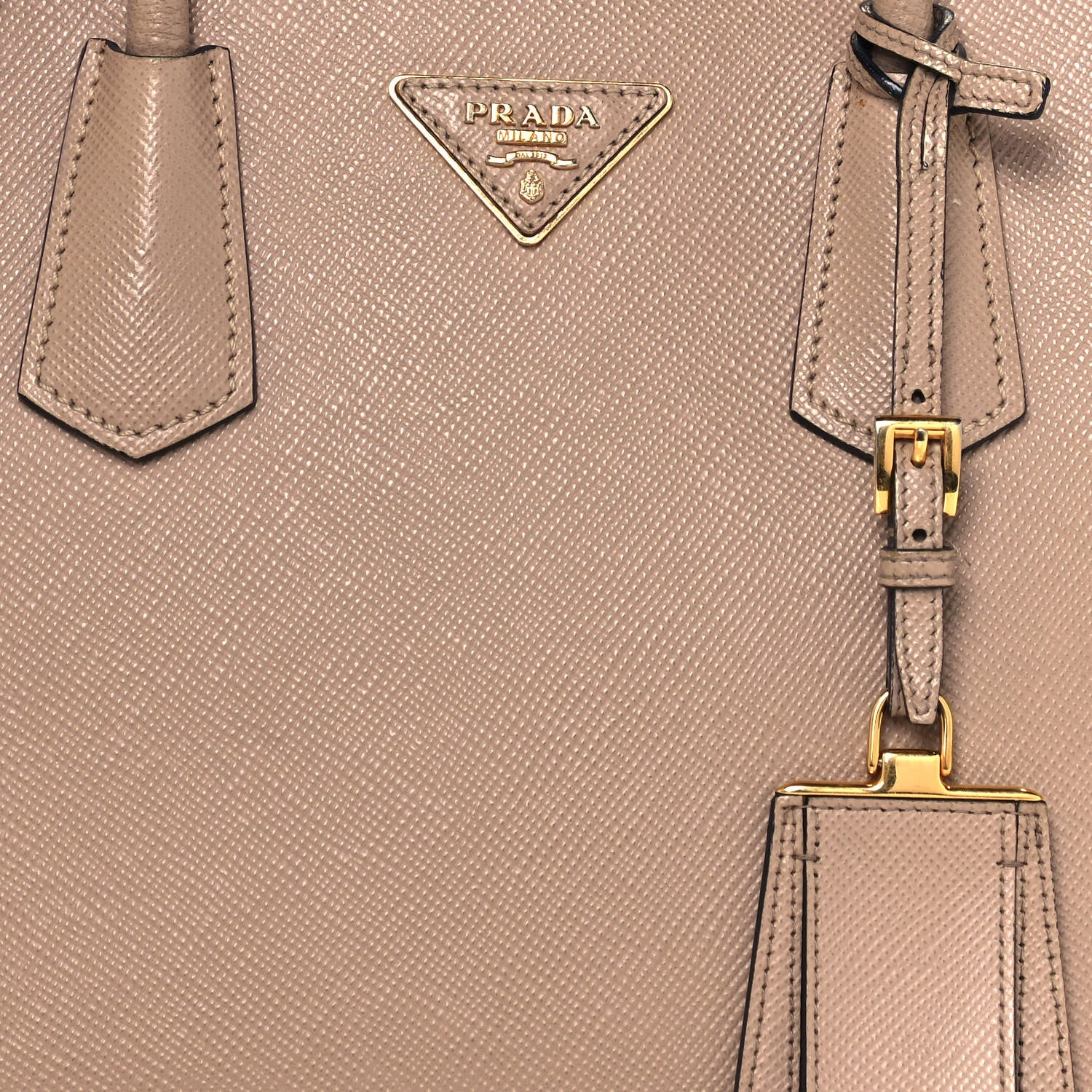 Prada Saffiano Cuir Small Double Bag Cammeo Black 7 of 19