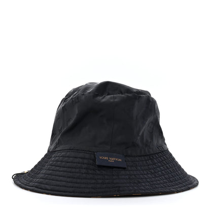 Louis Vuitton Nylon Monogram Reversible Bob Bucket Hat S Brown Black 10 of 12