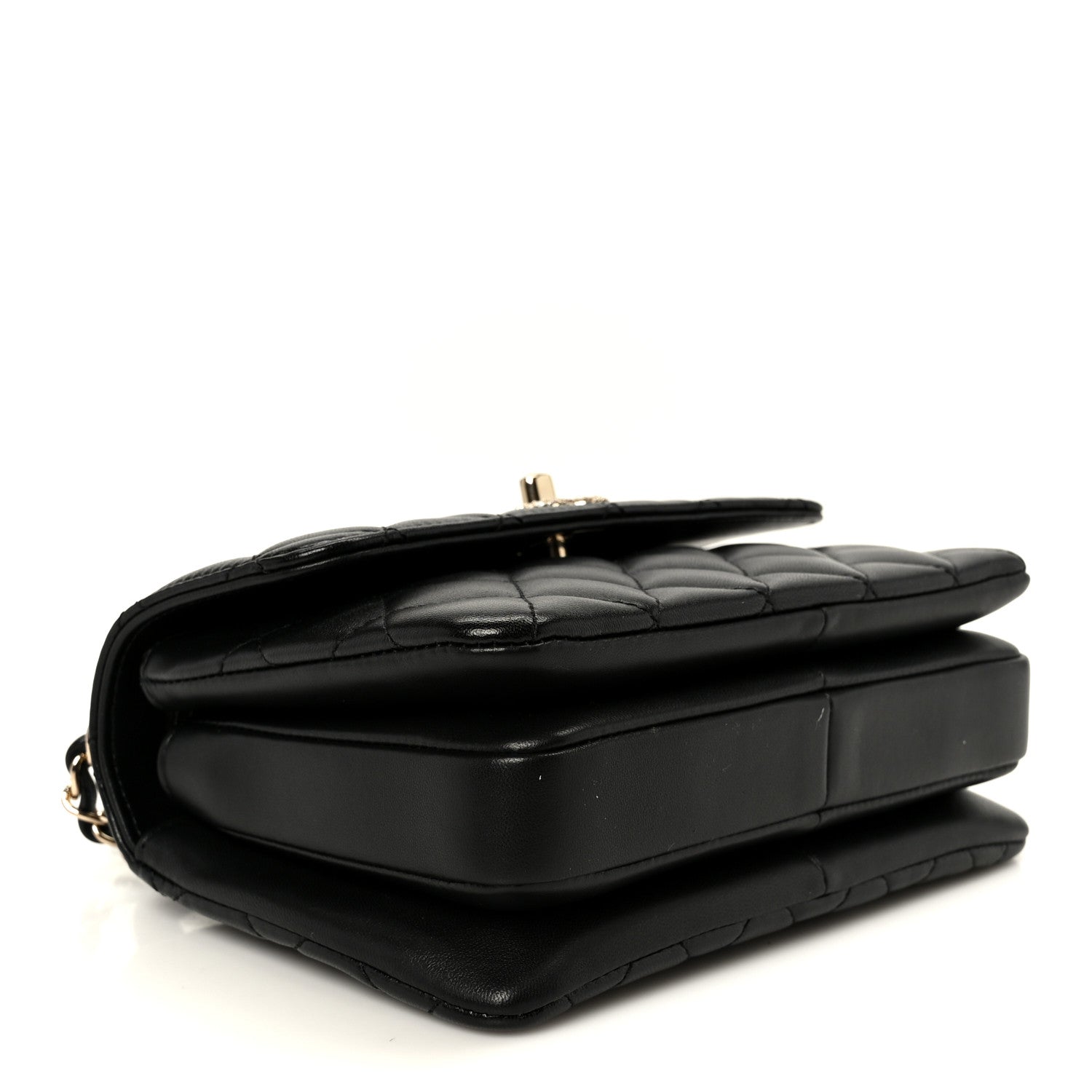 Chanel Lambskin Crystal Quilted Mini Trendy CC Dual Handle Flap Bag Black 3 of 12
