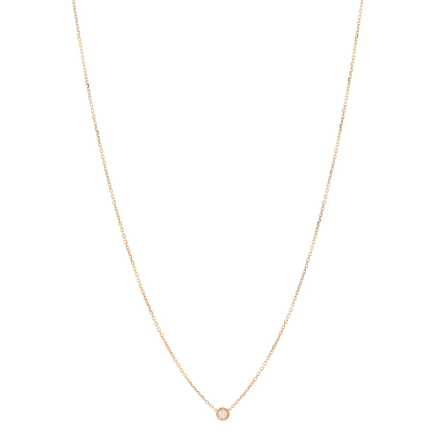 Cartier 18K Pink Gold Diamond XS D'Amour Pendant Necklace 1 of 5