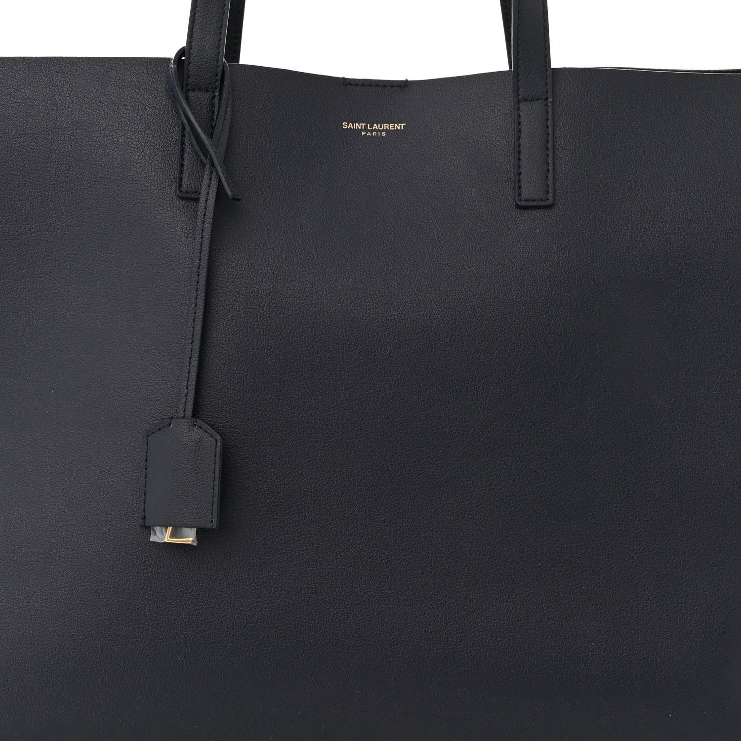 Saint Laurent Calfskin Large Shopping Tote Deep Marine 9 of 11