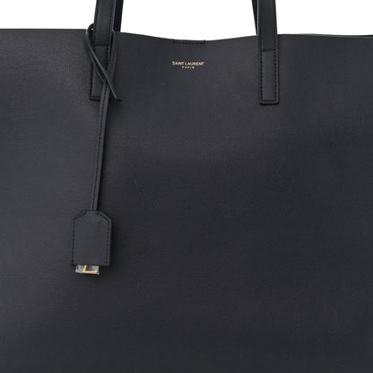 Saint Laurent Calfskin Large Shopping Tote Deep Marine 9 of 11
