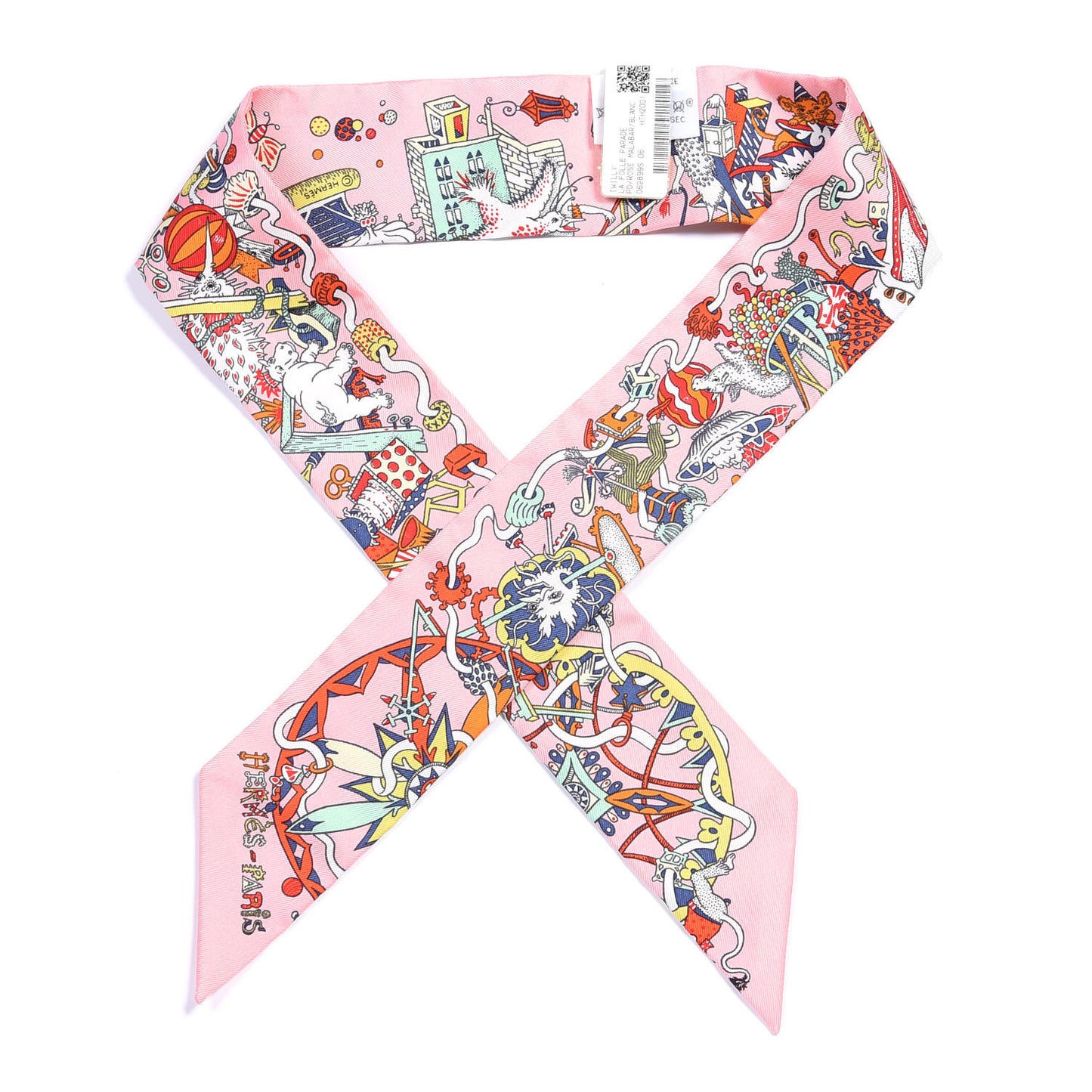Silk La Folle Parade Twilly Rose Malabar White