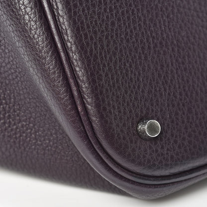 Hermes Taurillon Clemence Picotin Lock 26 GM Raisin 11 of 11