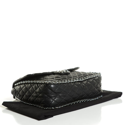 Chanel Washed Lambskin Quilted Maxi Chain Around Flap Black 4 of 7